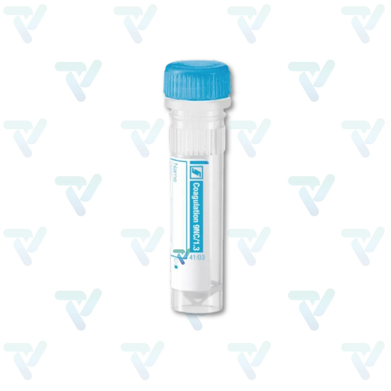 Microtubo Azul preparado muestra de 1.3 ml Citrato c/100 piezas - Sarstedt