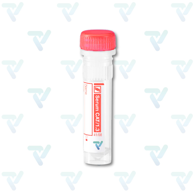 Microtubo Rojo preparado muestra de 1.3 ml Suero c/100 piezas - Sarstedt