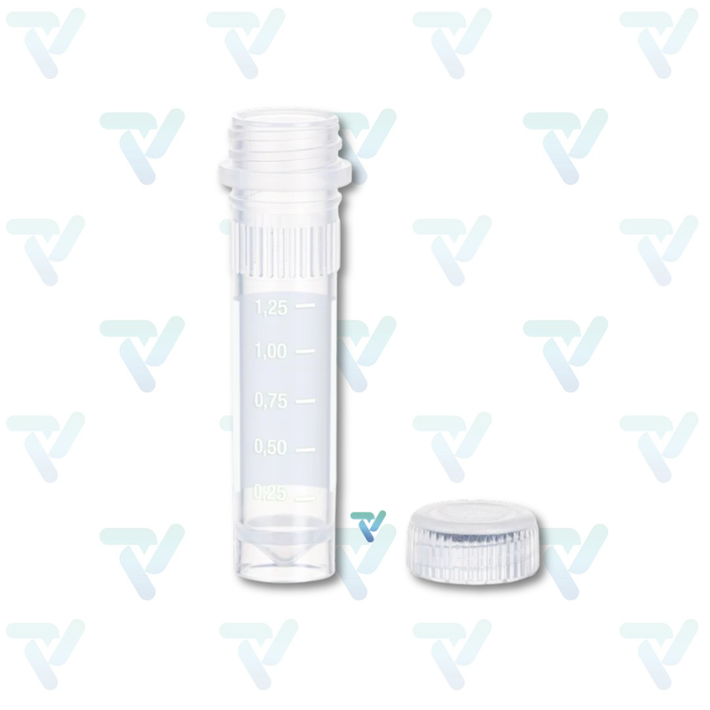 Microtubo roscado, 2ml, FIC, FLD, TRA, estriado c/500 piezas - Sarstedt
