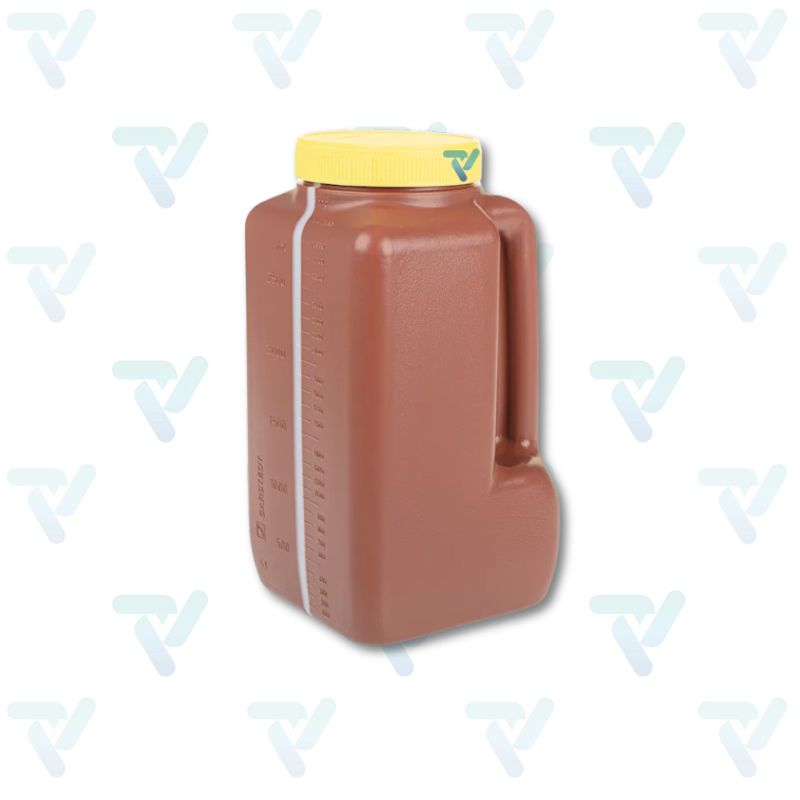 Botella de recolección de Orina 3L, Ámbar - Sarstedt