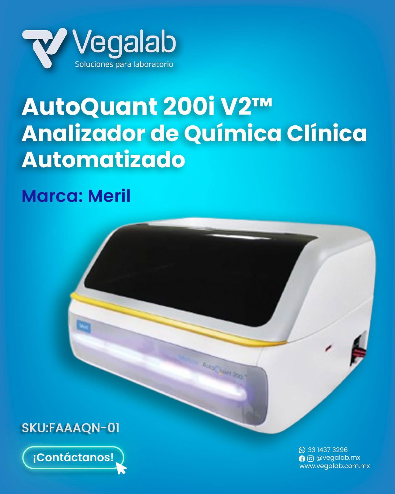 Analizador de Química Clínica Automatizado Mod. AutoQuant 200i V2™ - Meril
